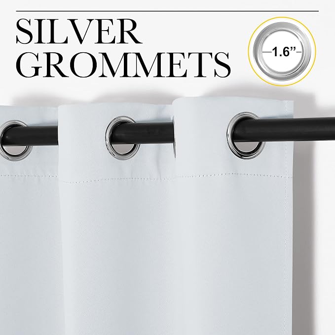 NICETOWN Window Treatment Thermal Insulated Grommet Room Darkening Curtains - Image 4