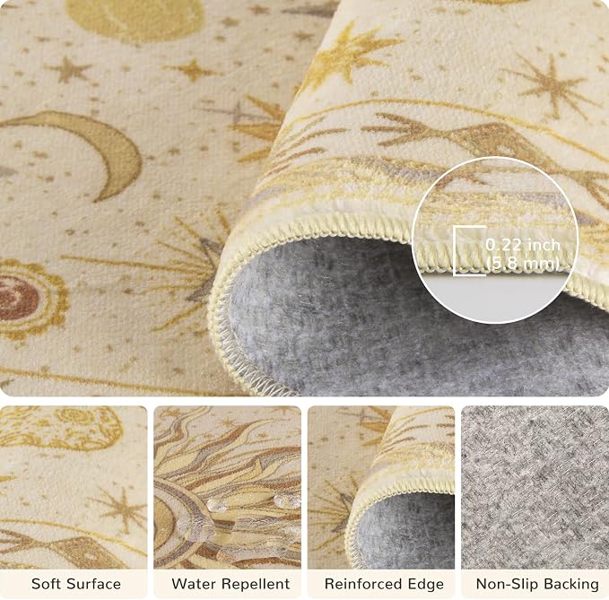 Vacuum-Friendly, 6x9 Washable Area Rug - Image 4