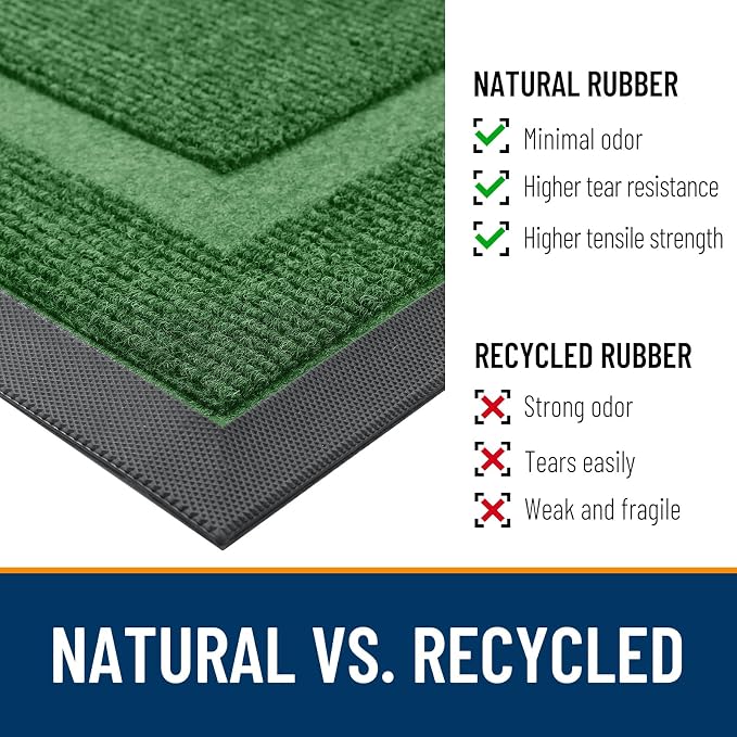 OLANLY Front Door Mat Outside 59x23, All-Season Heavy-Duty Rubber Doormat | - Image 4