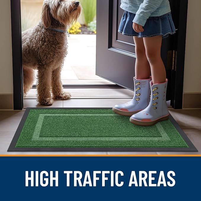 OLANLY Front Door Mat Outside 59x30, All-Season Heavy-Duty Rubber Doormat | - Image 7