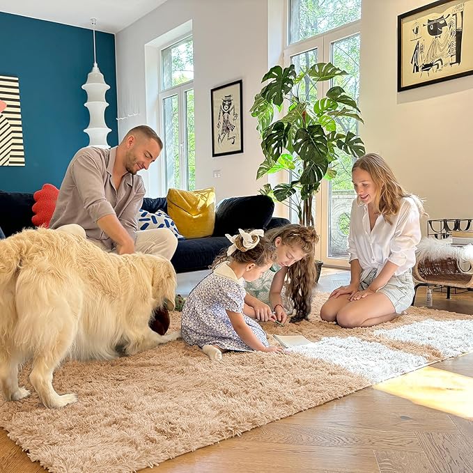 OLANLY 4x11 Area Rugs for Living Room Bedroom, Machine Washable Soft Fluffy - Image 6