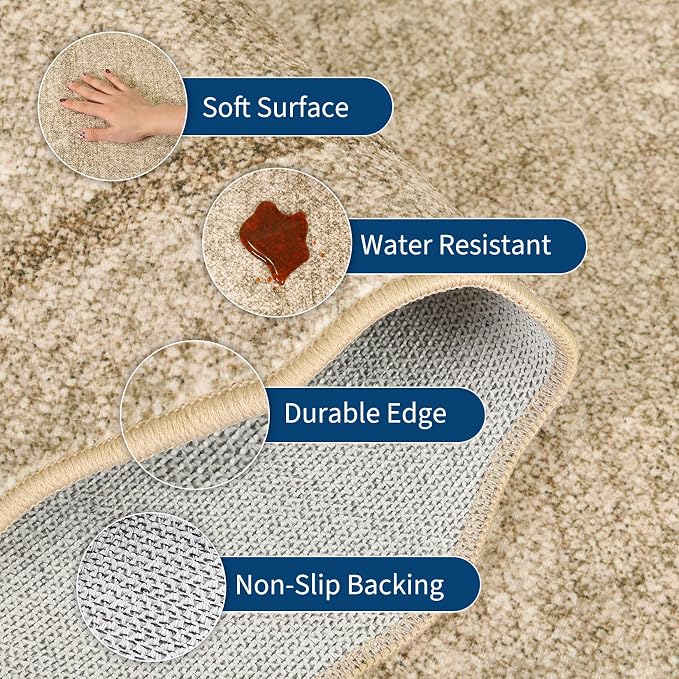 GarveeHome Scalloped Washable Rugs 8x10 Area Rugs - Image 5