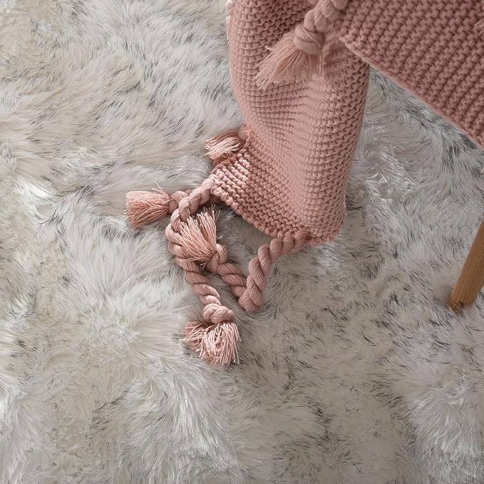 Goolela Sheepskin Area Rug 9x12 Fluffy Fuzzy Furry Rug - Image 7