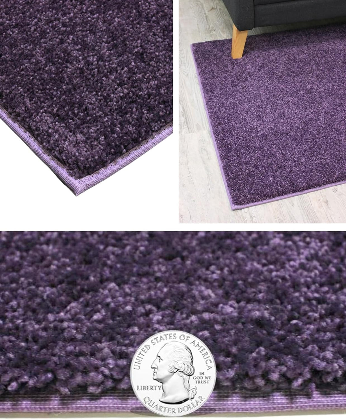 KOECKRITZ Soft and Colorful Kids Classroom Area Rugs (Passes Flammability Pill Test) Many Sizes and Bright Colors to Select from (6' x 6', Eggplant)