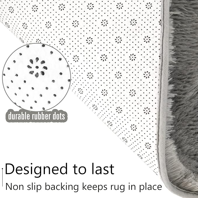 LOCHAS 5x8 Area Rugs Fluffy Living Room Carpets - Image 5