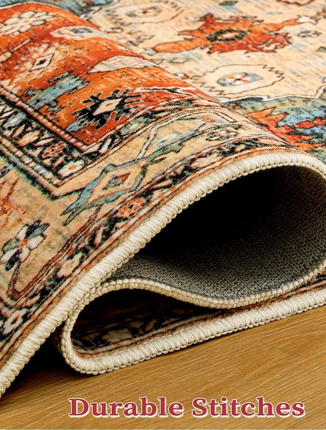 SERISSA 3x10 Washable Non Slip Boho Runner Rug - Image 6