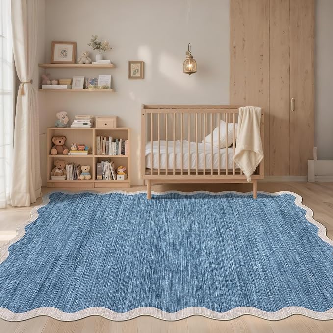 GarveeHome Scalloped Washable Area Rug 8 x 10 Rug - Image 2