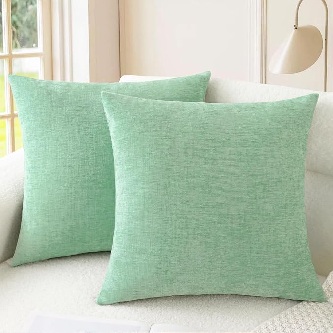 CaliTime Decorative Couch Throw Pillow Covers 16 X 16 Inches Grey Green | Pack by CaliTime