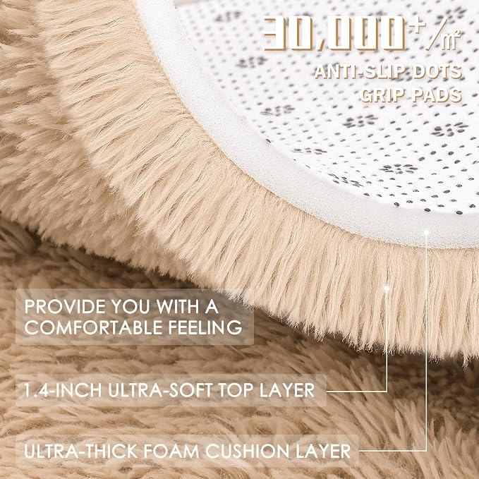 OLANLY 5x6 Area Rugs for Living Room Bedroom, Machine Washable Soft Fluffy - Image 8
