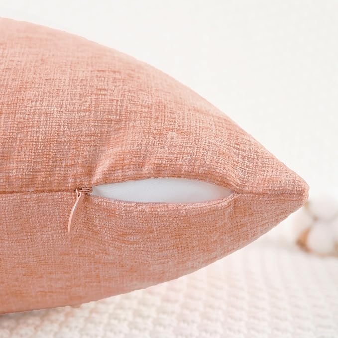 CaliTime Decorative Couch Throw Pillow Covers 18 X 18 Inches Dusty Pink | Pack - Image 3