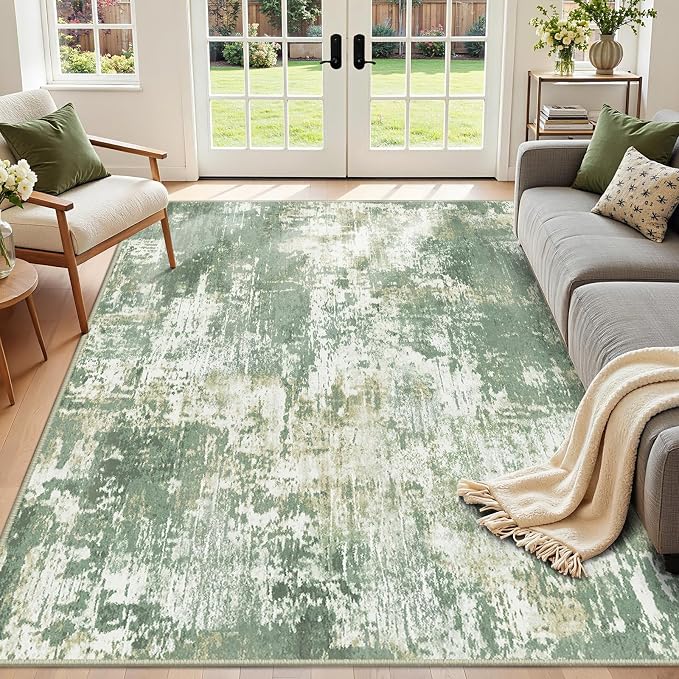 RELEANY Washable 4'x6' Abstract Area Rug - Image 8