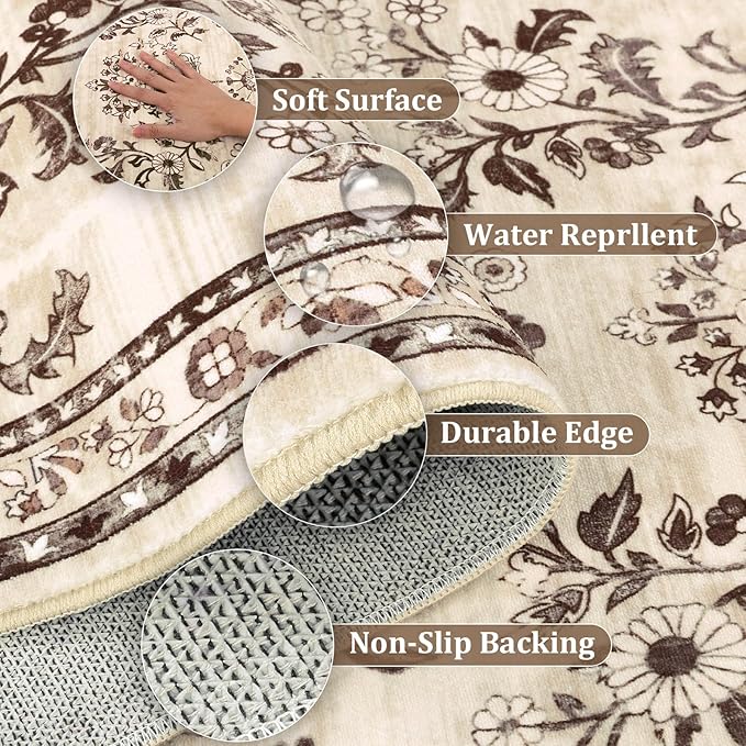 Yamaziot 2x3 Washable Entryway Rug Non Slip Indoor Door Mat, Stain Resistant - Image 4