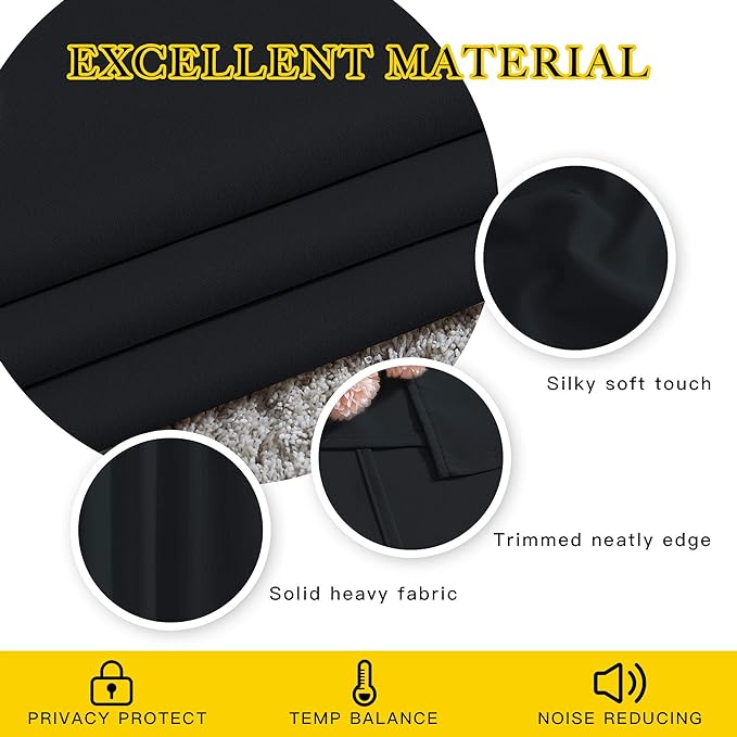 NICETOWN Blackout Curtains for Windows 54 inch Length - Image 5