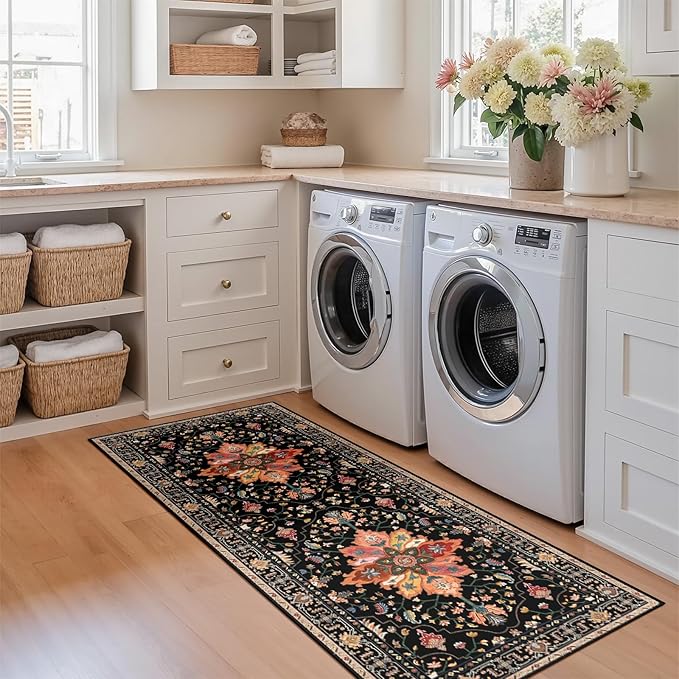 RELEANY Washable Area Rug, Runner 2'x5', Water Repellent, Pet Friendly - Image 4