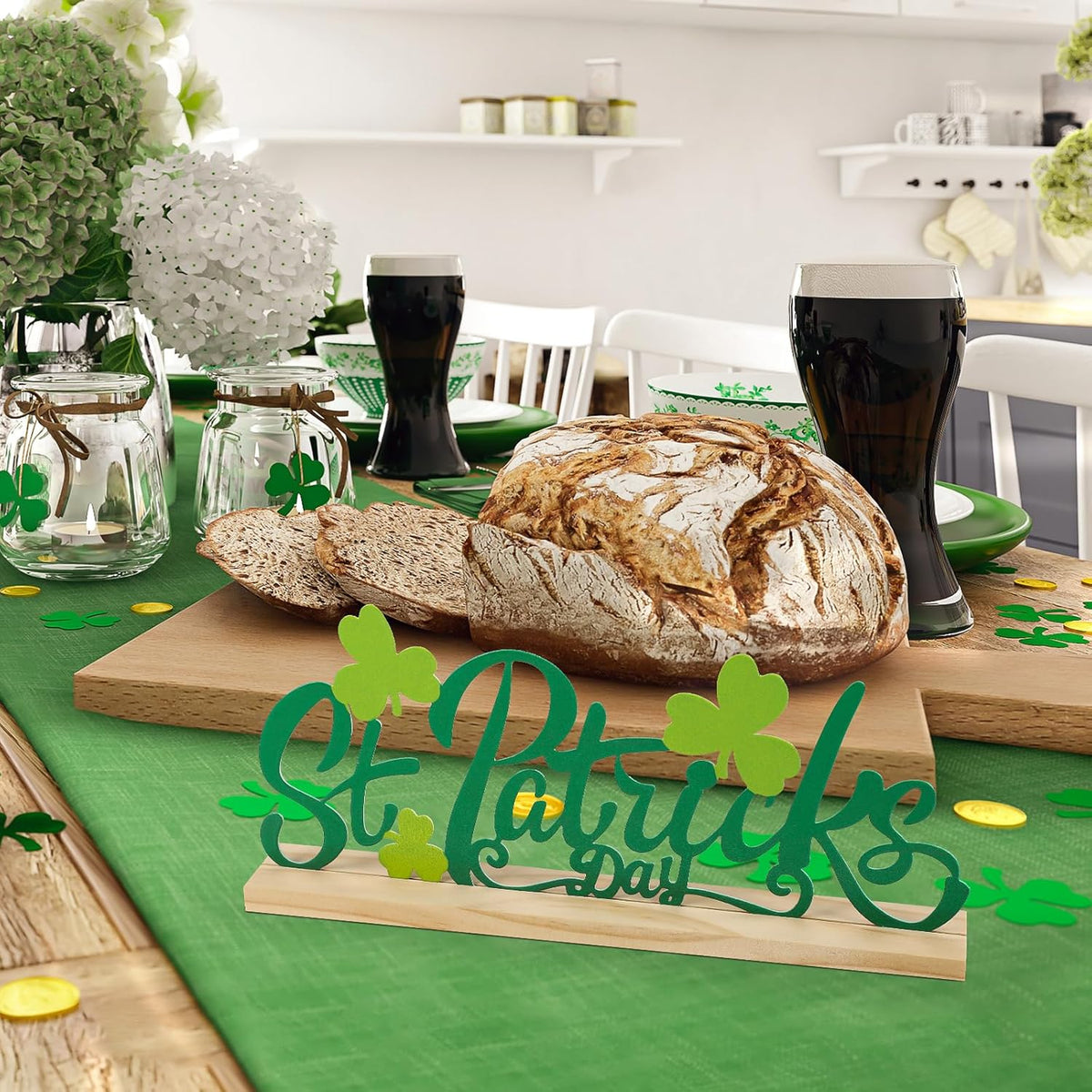 COCHIE Metal St. Patrick's Day Sign, St Patricks Day Decorations for Home, Office, Shelf, Mantel, Indoor, Shamrock Decoration, Saint Patrick Day Decor (Shamrock)