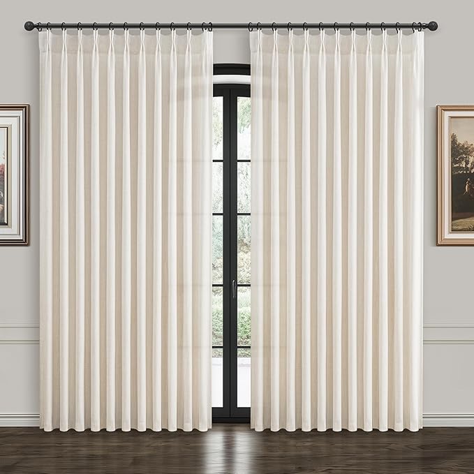 Birch 60 Inch Wide Light Filtering Room Divider Curtains 92 Inches Long 2 by PleatedDrapes
