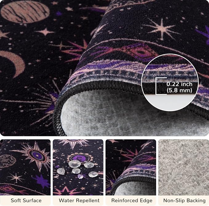 Vacuum-Friendly, 5x7 Washable Area Rug - Image 4
