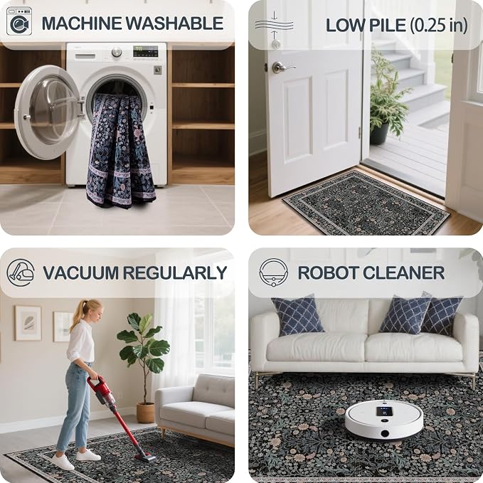 Extra Large 10x14 Area Rug for Living Room, Washable Rugs for Dining Room - Image 5