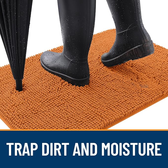 OLANLY Dog Door Mat for Muddy Paws 44x32, Super Absorbent Chenille Mud Mat | - Image 2