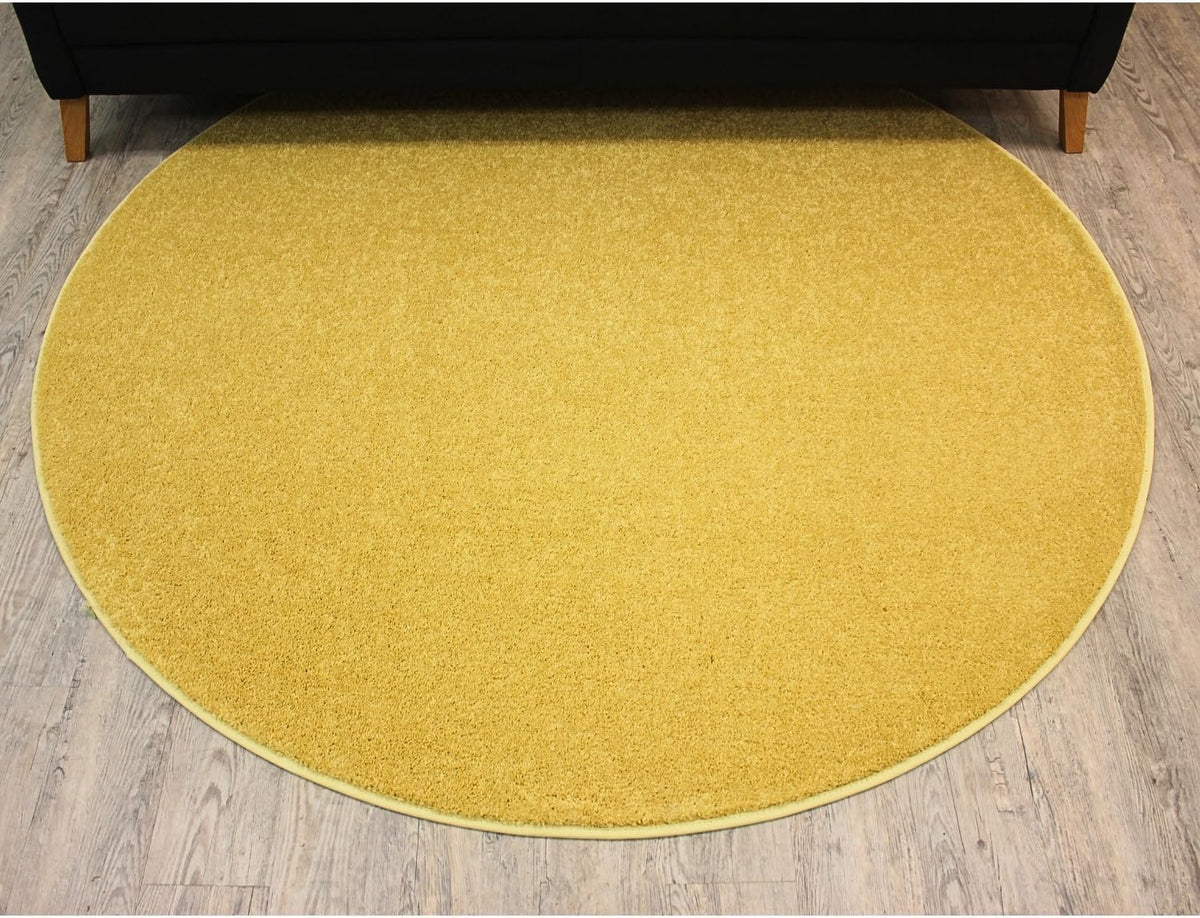KOECKRITZ Soft and Colorful Kids Classroom Area Rugs (Passes Flammability Pill Test) Many Sizes and Bright Colors to Select from (8' Round, Lemon)