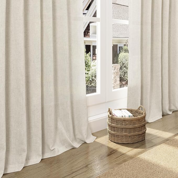 Vanilla Linen Curtains 120 Inches Long - Image 5