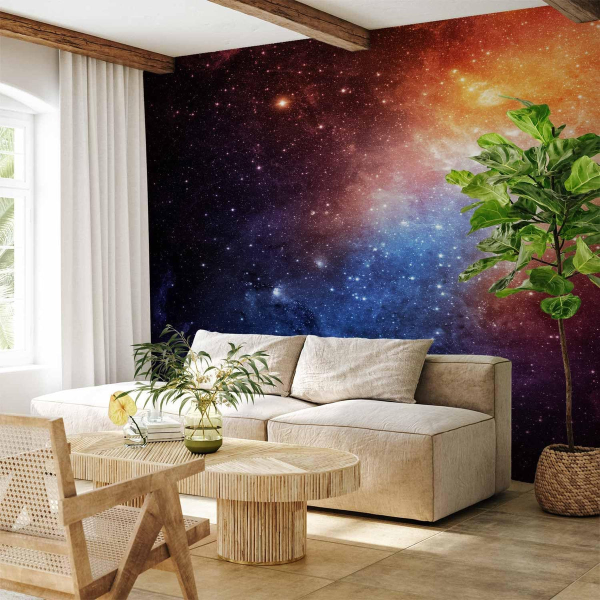 artgeist Wall Mural Cosmos Galaxy 197x138 in - XXL Non-Woven Wallpaper Fleece Wall Decor Photo Print Picture Image Design Home f-B-0057-a-a