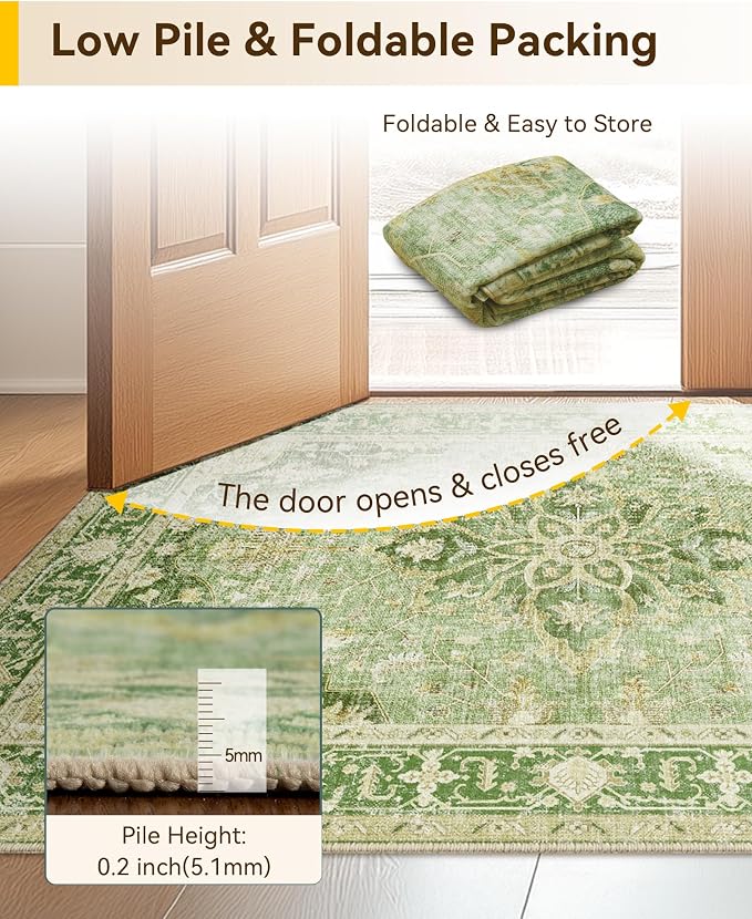 RELEANY Washable Area Rug, Runner 3'x10', Water Repellent, Pet Friendly - Image 8