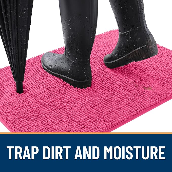 OLANLY Dog Door Mat for Muddy Paws 59x20, Super Absorbent Chenille Mud Mat | - Image 2