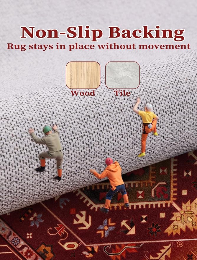 SERISSA 2'6"x14' Washable Non Slip Boho Runner Rug - Image 4