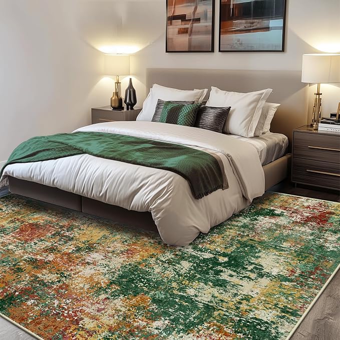 RELEANY Washable 9'x12' Abstract Area Rug - Image 2