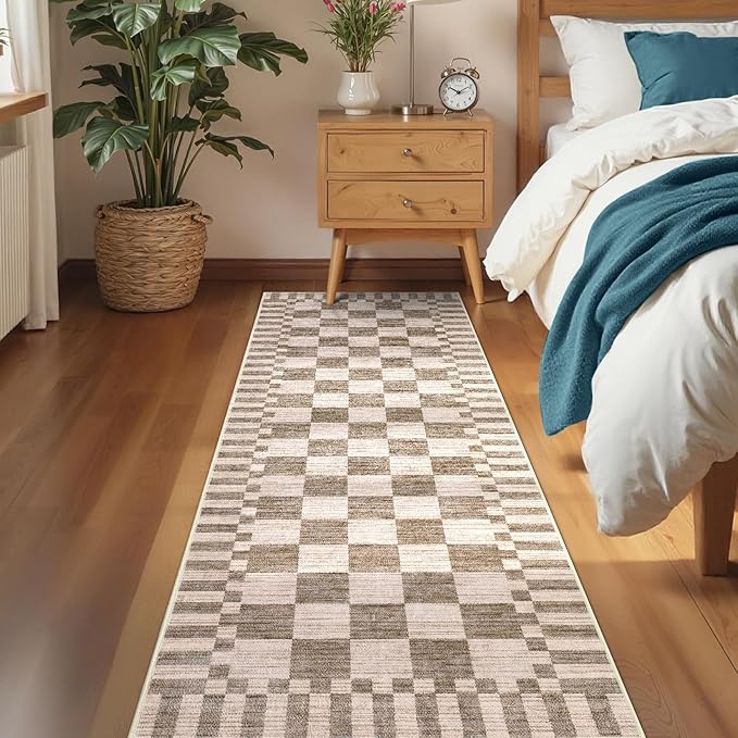 GarveeHome 2x8 Checkered Kitchen Runner Rug - Image 4
