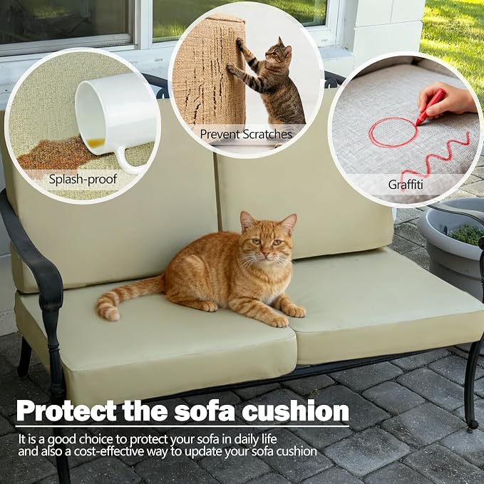 Sqodok Outdoor Cushion Covers 19x19 inch, Wicker Chair - Image 7