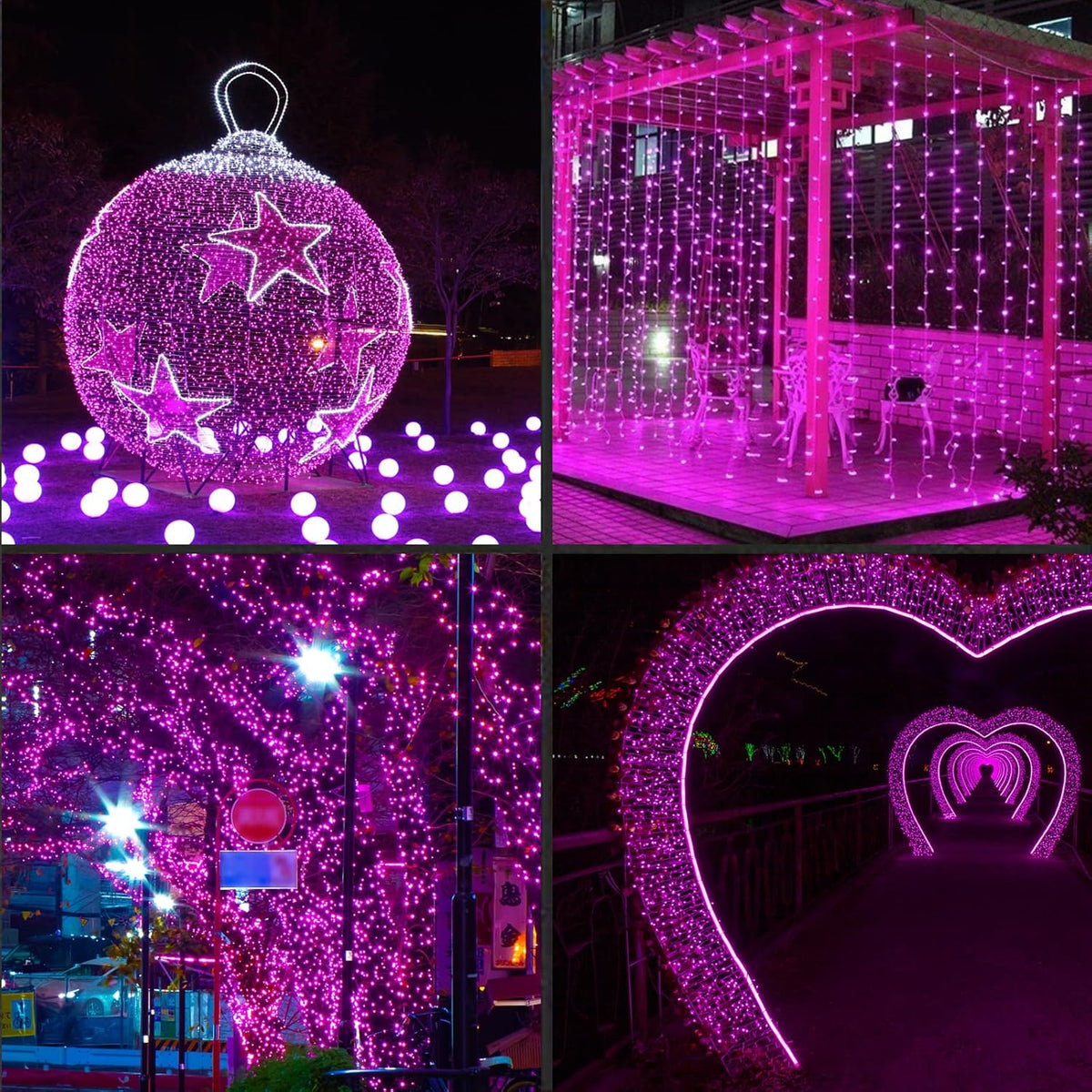 Pink Christmas String Lights, 50 LED 25 Feet Mini Valentine's Light,Waterproof Pink Lights for Indoor Valentine's Day Garland Wedding Party Festival Xmas Tree Decoration,Commercial Grade