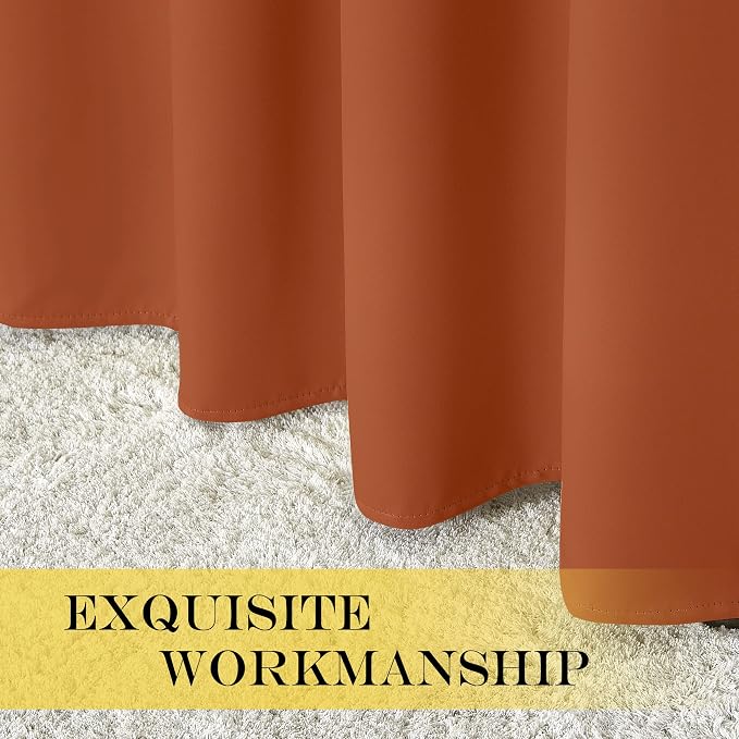 NICETOWN Burnt Orange Blackout Curtains - Image 7