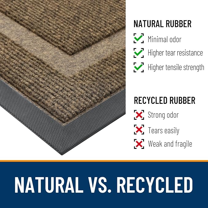 OLANLY Front Door Mat Outside 71x23, All-Season Heavy-Duty Rubber Doormat | - Image 4