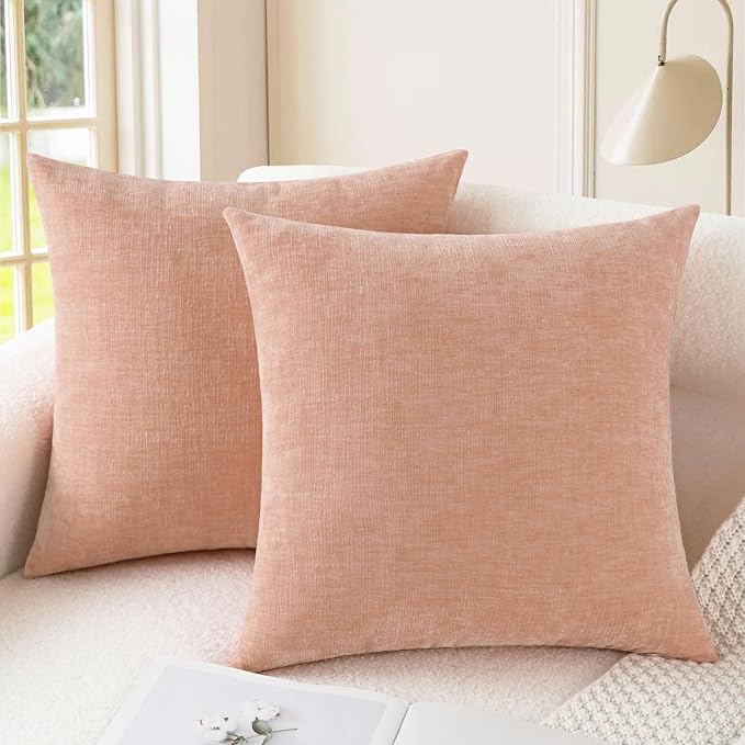 CaliTime Decorative Couch Throw Pillow Covers 16 X 16 Inches Dusty Pink | Pack by CaliTime