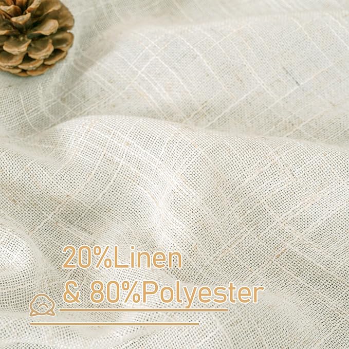 102 inch Semi Sheer Linen Curtains - Image 2