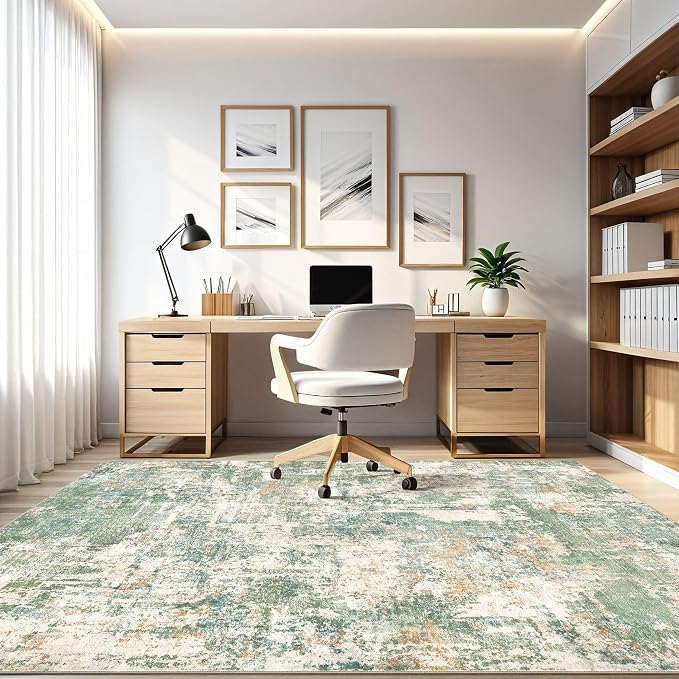 LOONGRUG 9x12 Area Rug Washable Large Neutral Modern Living Room Rugs | - Image 8