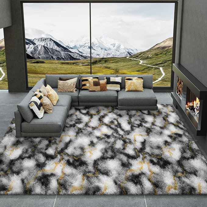 LOCHAS 8x10 Area Rugs Fluffy Living Room Carpet - Image 2