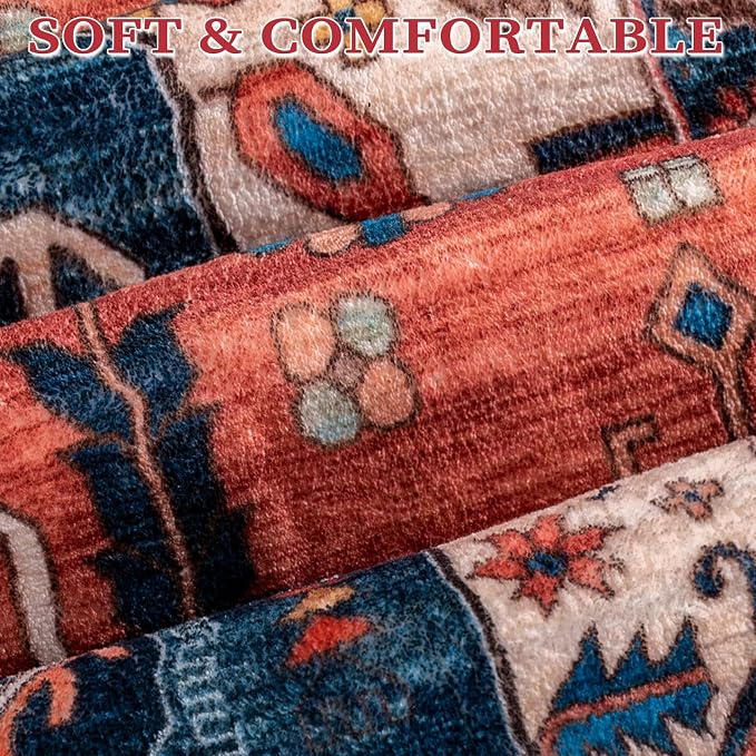 SERISSA 2x3 Washable Non Slip Boho Small Area Rug - Image 6