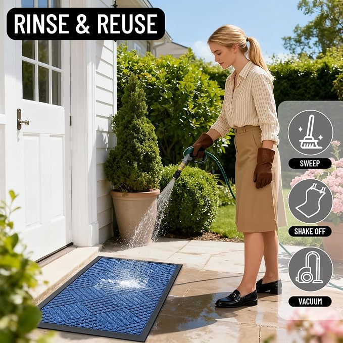 OLANLY Front Door Mat Outside Entrance 33x21, Waterproof Heavy-Duty Doormat | - Image 8