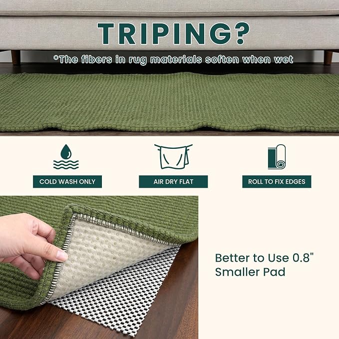KOZYFLY Washable 4x5 Entry Woven Area Rug, Braided Throw Rugs - Image 8