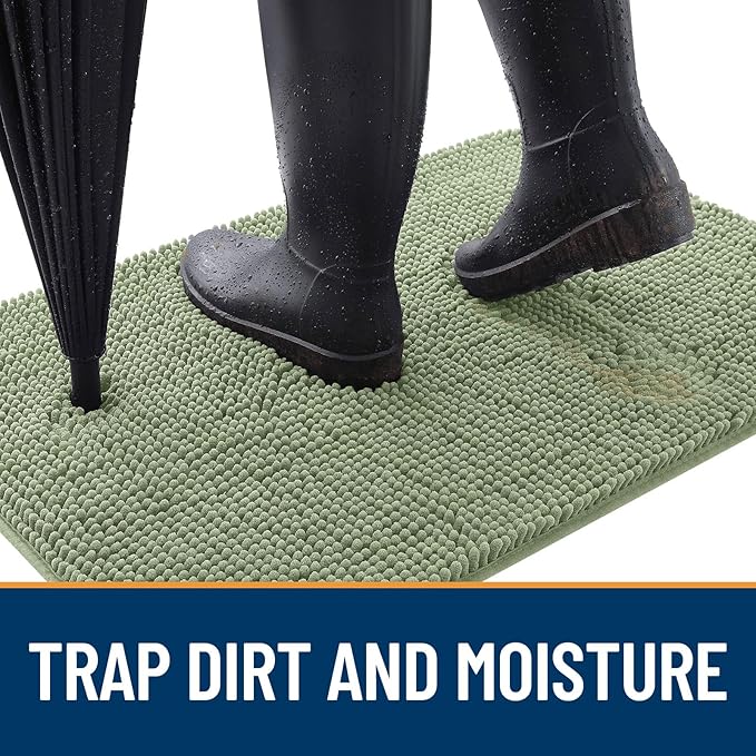 OLANLY Dog Door Mat for Muddy Paws 54x24, Super Absorbent Chenille Mud Mat | - Image 2