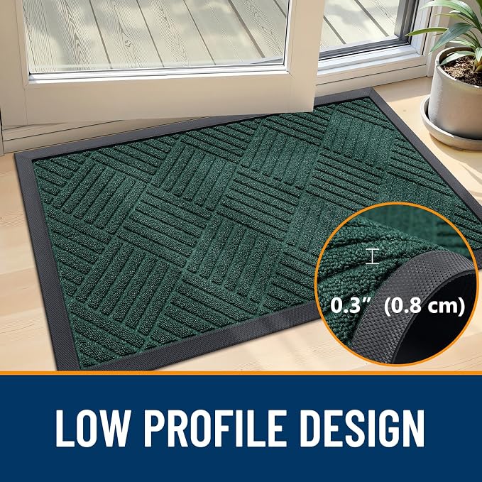 OLANLY Front Door Mat Outside Entrance 33x21, Waterproof Heavy-Duty Doormat | - Image 5