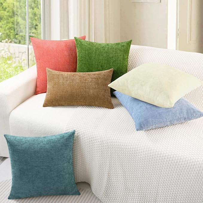 CaliTime Decorative Couch Throw Pillow Covers 18 X 18 Inches Beige | Pack of 4 - Image 2