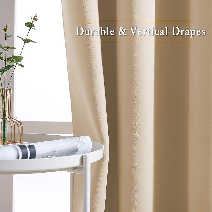 NICETOWN Bedroom Blackout 48 inch Curtains and Drapes - Image 5