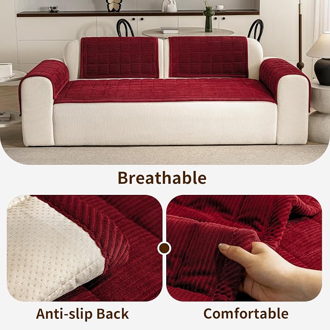 Couch Covers for Dogs Washable, 27.6"x70.9" Non Slip Couch Covers for Loveseat - Image 3