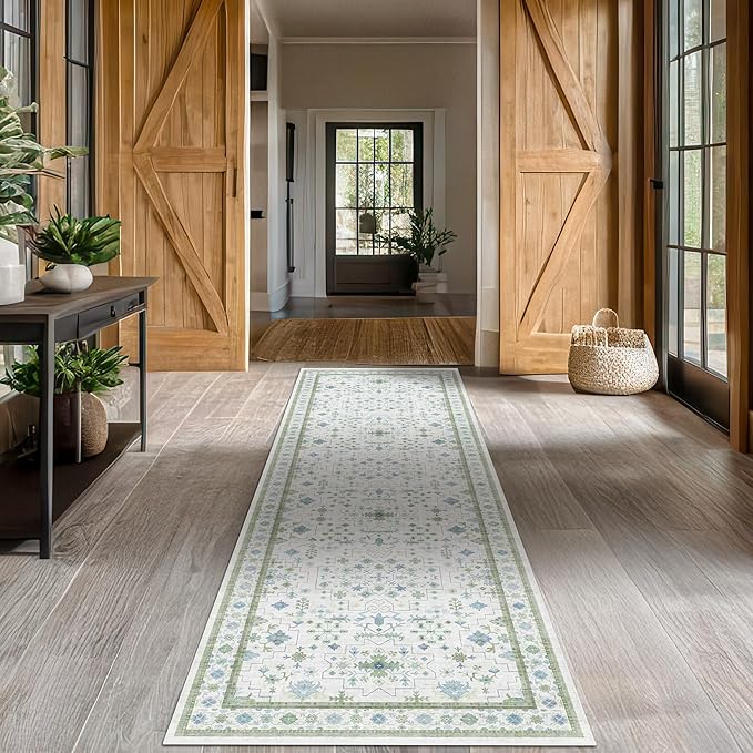 Oushak Runner 2x10 Hallway Rug by HazoHaus