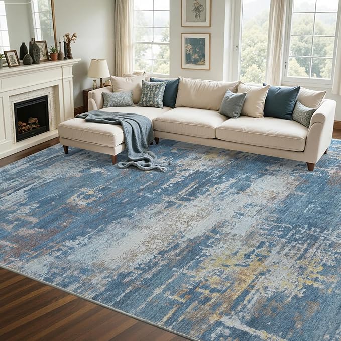 8x10 Ft Large Area Rugs for Living Room, Soft Non-Slip Washable Rugs Modern by Cuzwlovita