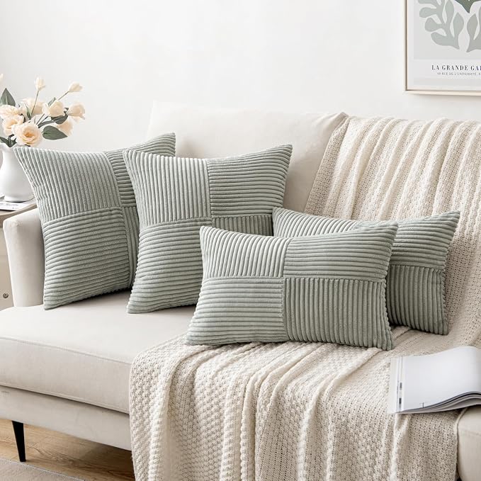 MIULEE Silver Grey Decorative Throw Pillow Covers - Image 4